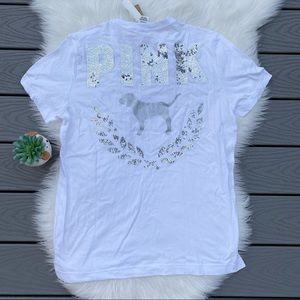 VS PINK Silver Sequin Top